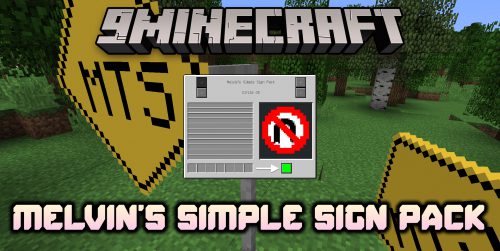 Melvin’s Simple Sign Pack Mod (1.12.2) – Special Signs from Road Stuff Thumbnail