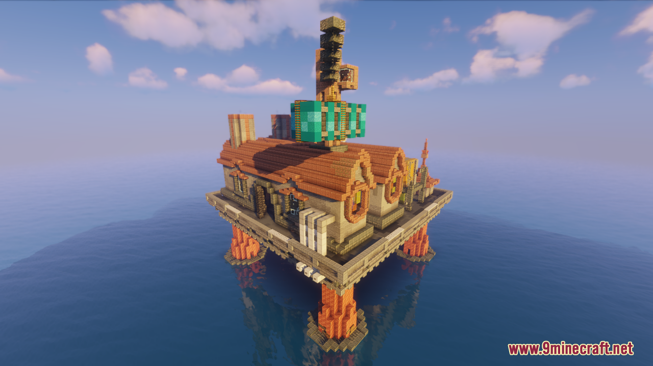 Minecraft Oil Rig Map (1.21.1, 1.20.1) - Industrial Engineering Recreation 4