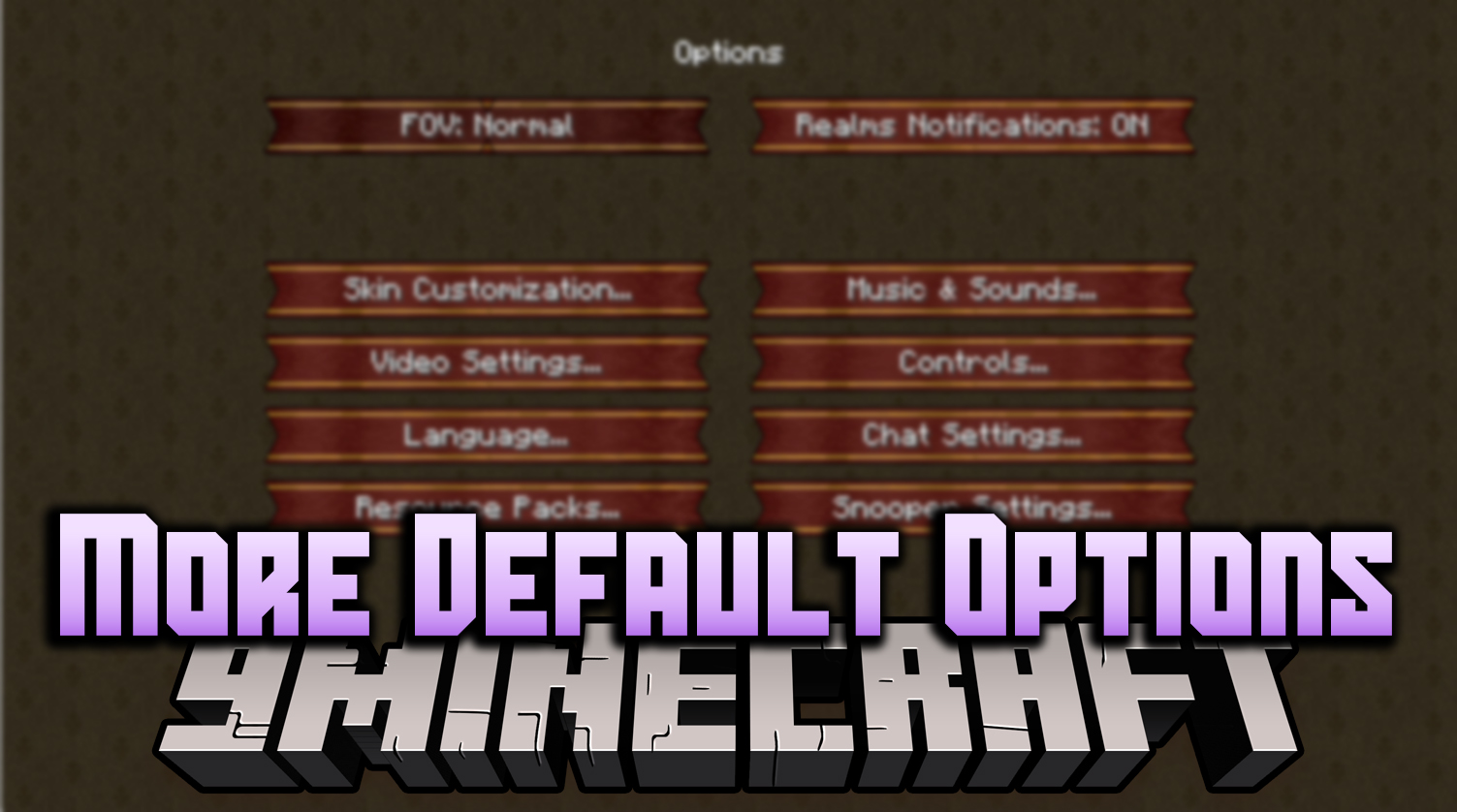 More Default Options Mod (1.12.2, 1.10.2) - Useful for Modpack Developers 1