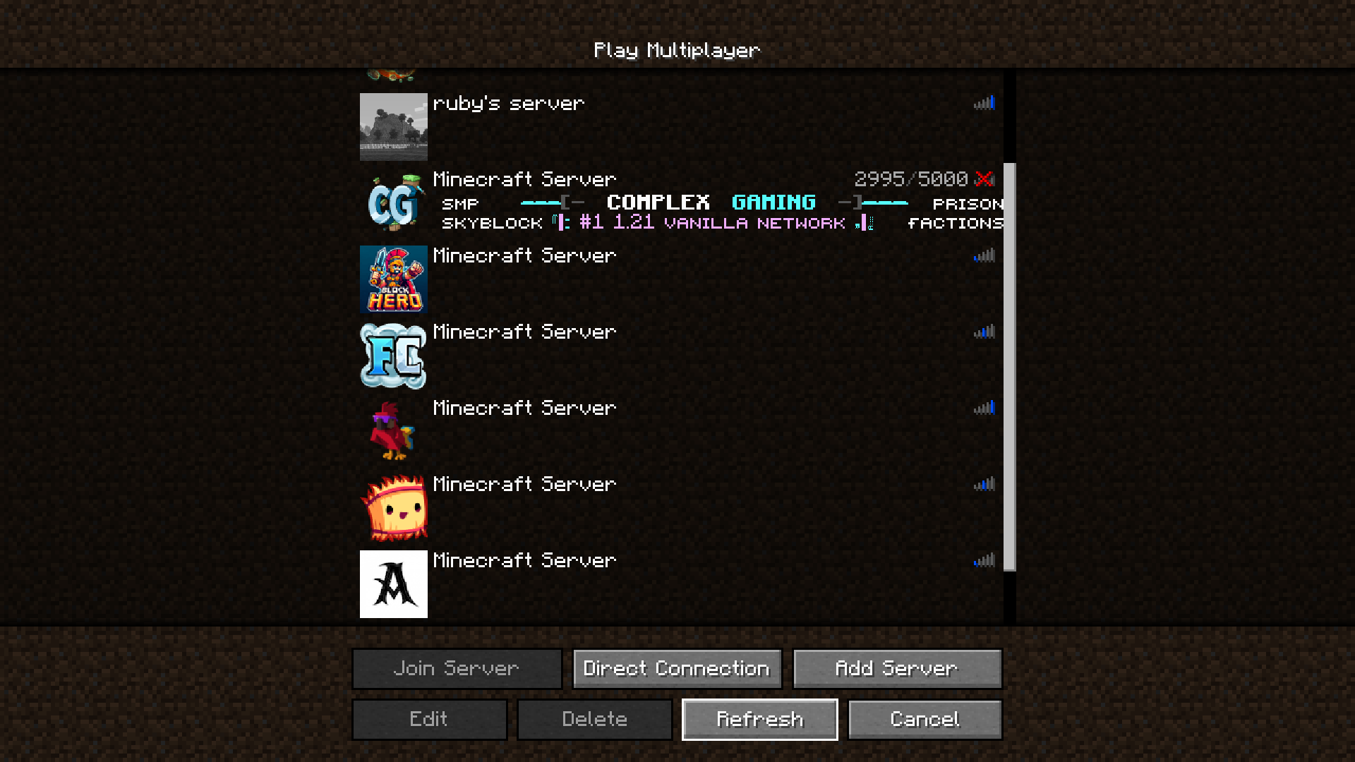 No Refresh Scroll Mod (1.21.1, 1.20.1) - Prevents The Server List From Scrolling Up When Refreshing 3