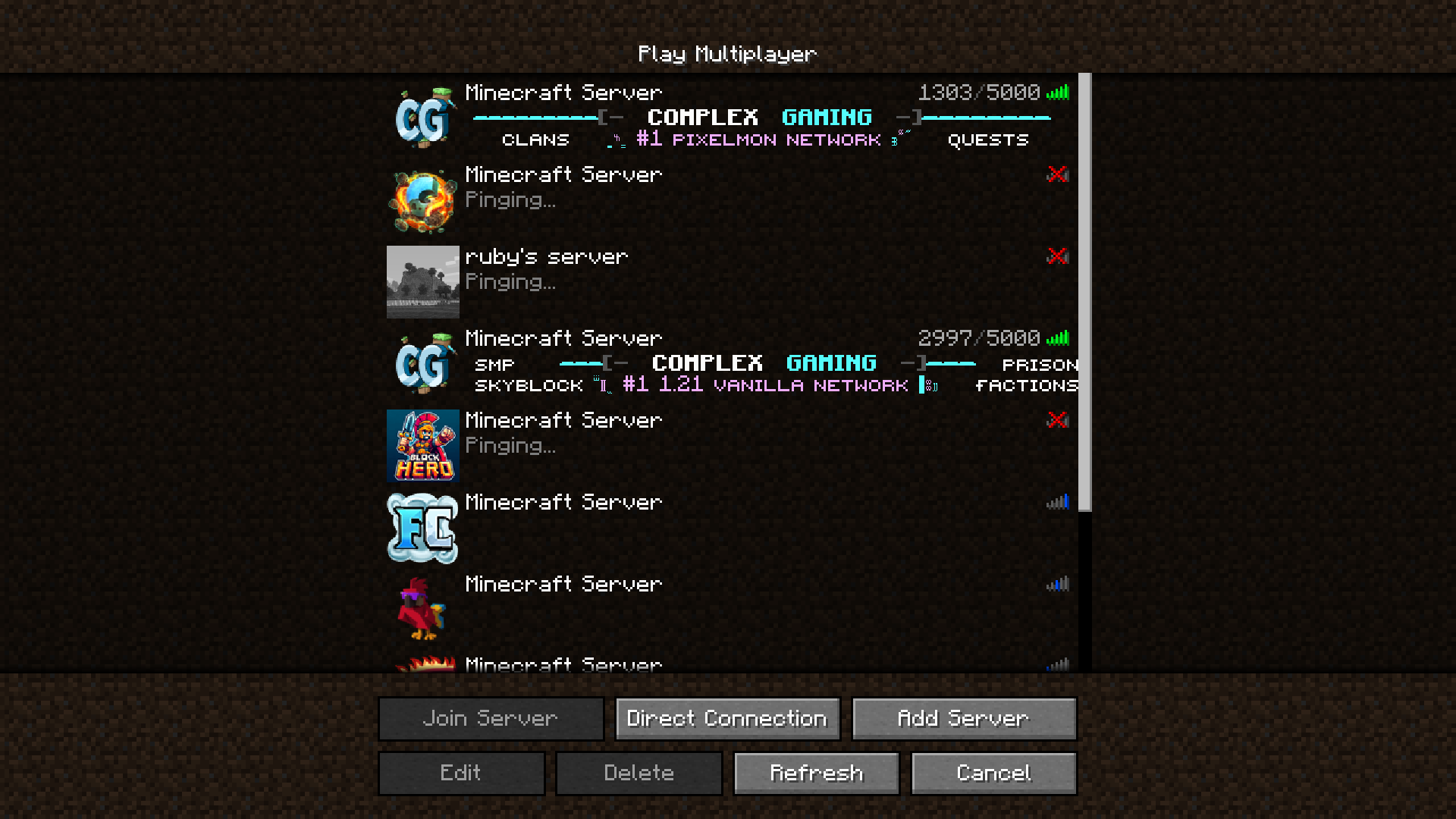 No Refresh Scroll Mod (1.21.1, 1.20.1) - Prevents The Server List From Scrolling Up When Refreshing 6