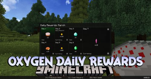 Oxygen Daily Rewards Mod (1.12.2) – Daily Rewards System Thumbnail