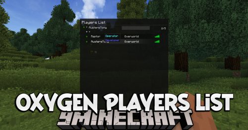 Oxygen Players List Mod (1.12.2) – Replacer of The Standard Tab Overlay Thumbnail