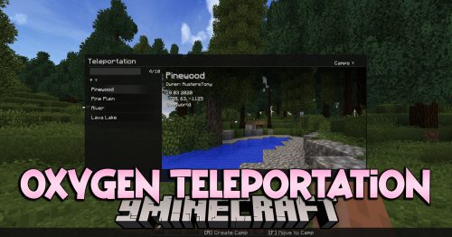 Oxygen Teleportation Mod (1.12.2) – POIs Creation and Teleportation Interface Thumbnail