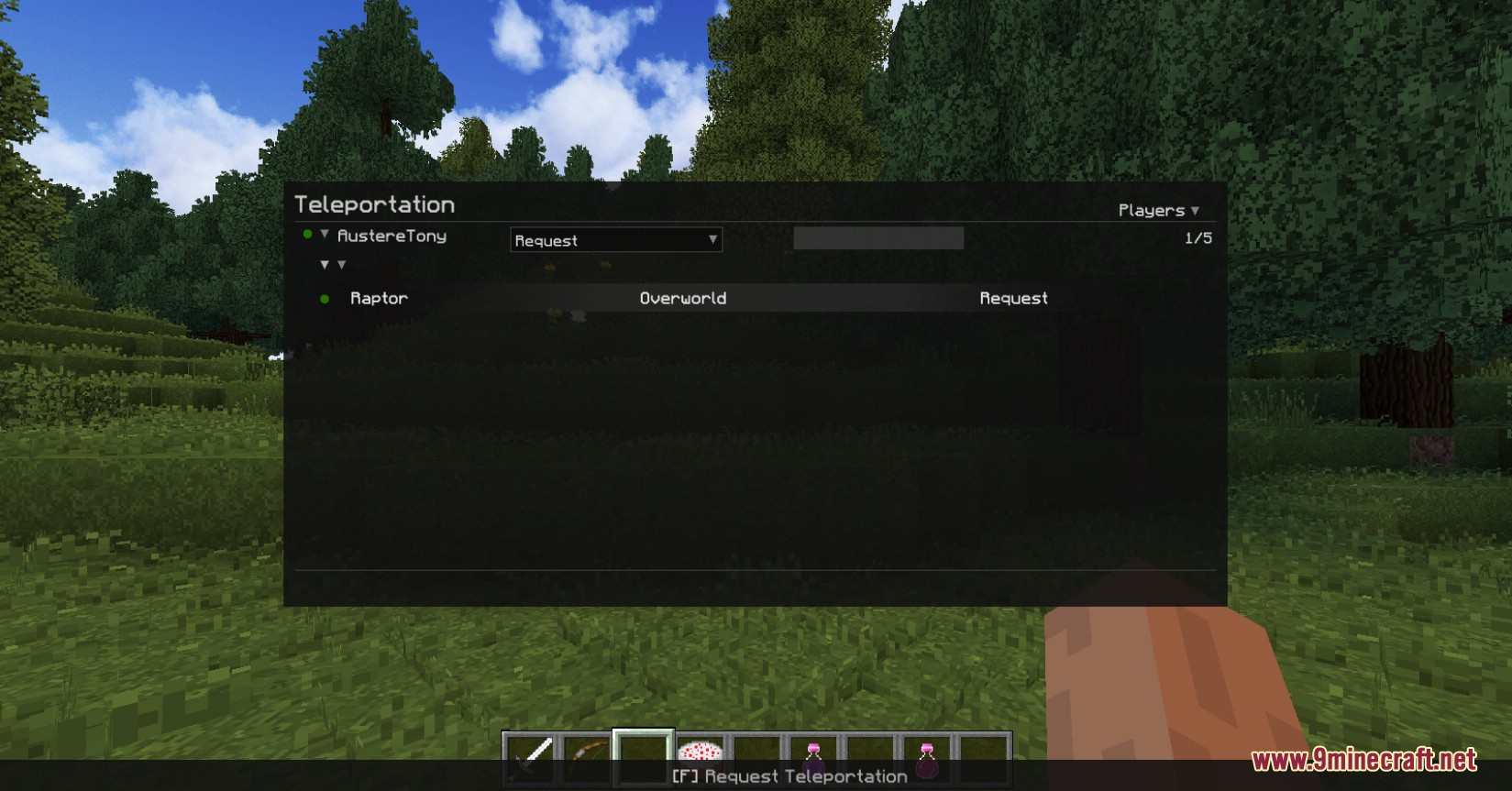 Oxygen Teleportation Mod (1.12.2) - POIs Creation and Teleportation Interface 2