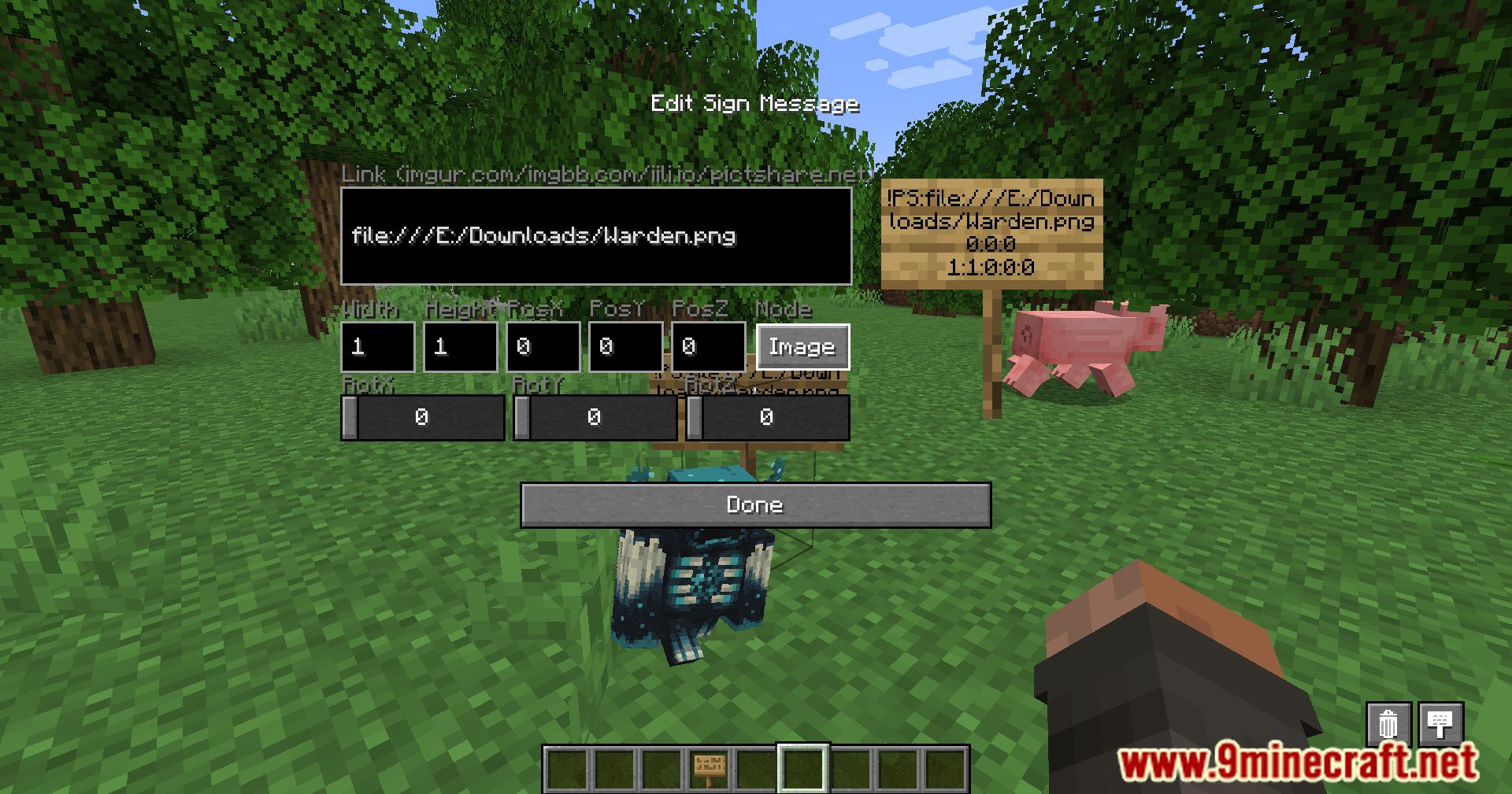 PictureSign Mod (1.21.1, 1.20.1) - How To Display GIFs And Videos On Signs 5