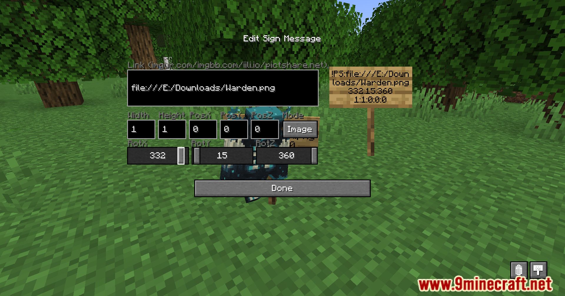 PictureSign Mod (1.21.1, 1.20.1) - How To Display GIFs And Videos On Signs 7