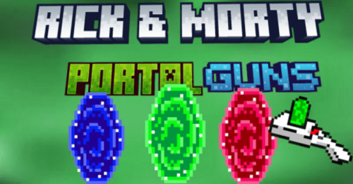 Rick and Morty Portals Addon (1.21, 1.20) – MCPE/Bedrock Mod Thumbnail