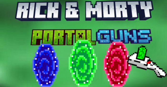 Rick and Morty Portals Addon (1.21, 1.20) - MCPE/Bedrock Mod 1