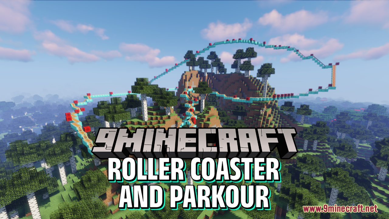 Roller Coaster and Parkour Map (1.21.1, 1.20.2) - Thrilling Combination 1