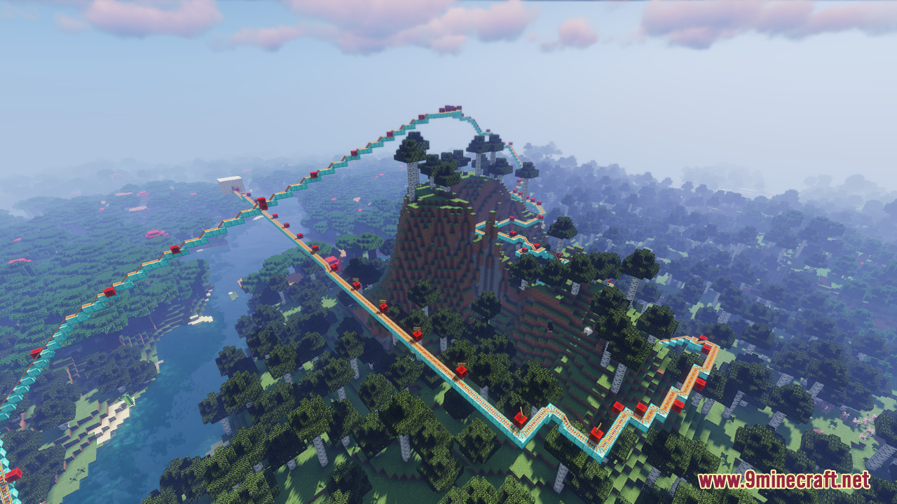 Roller Coaster and Parkour Map (1.21.1, 1.20.2) - Thrilling Combination 9