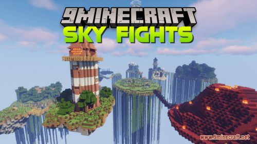 Sky Fights Map (1.21.1, 1.20.1) – Fight Among The Clouds Thumbnail