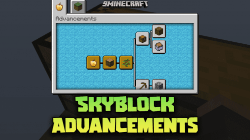 SkyBlock Advancements Mod (1.21.1, 1.20.1) – New Challenges And Goals Thumbnail