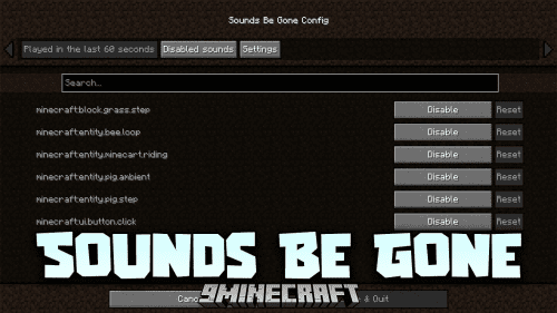 Sounds Be Gone Mod (1.21.1, 1.20.1) – Disable Annoying Sounds Thumbnail