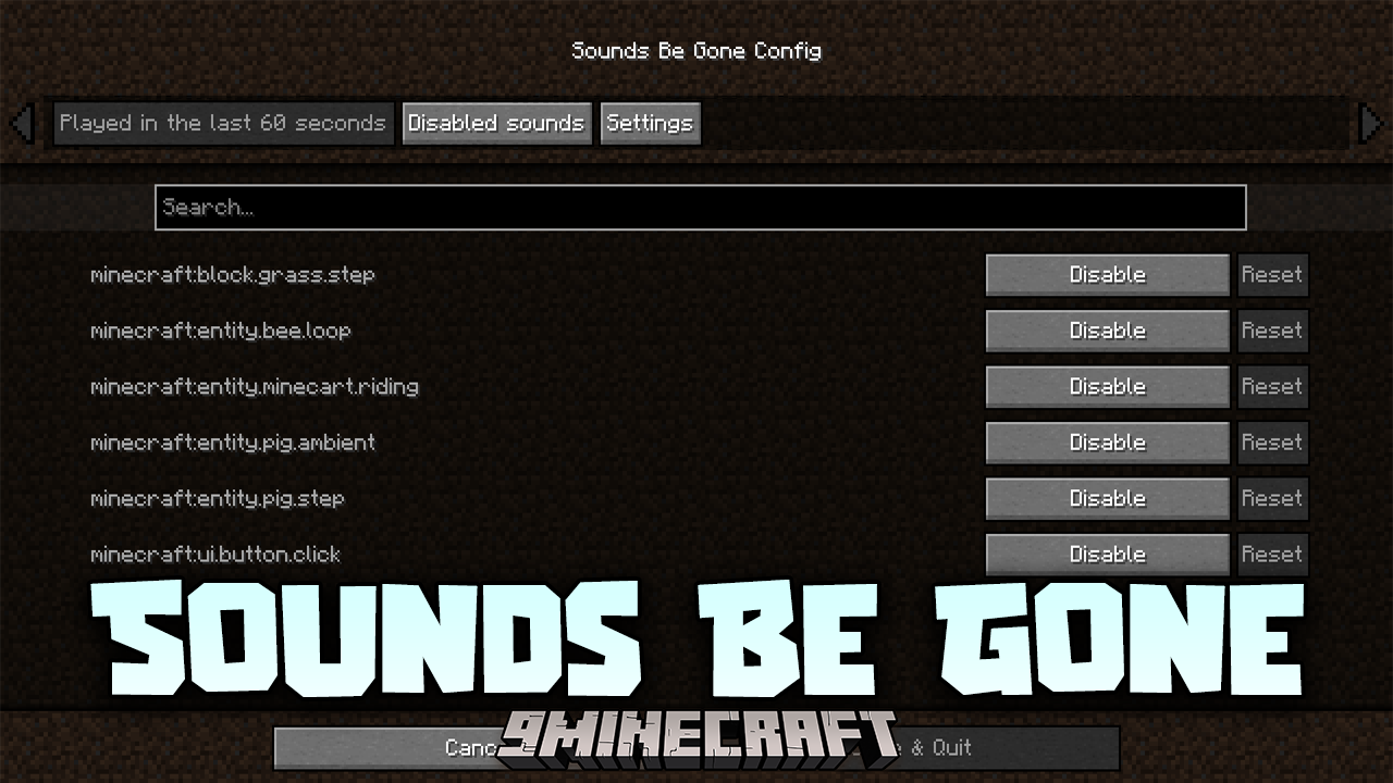 Sounds Be Gone Mod (1.21.1, 1.20.1) - Disable Annoying Sounds 1