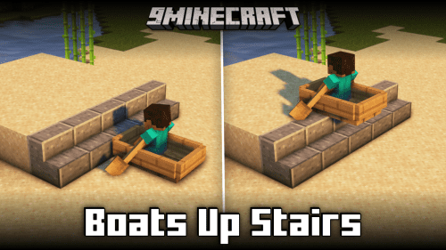 Boats Up Stairs Mod (1.21.1, 1.20.1) – Move Boats Up Stairs Thumbnail