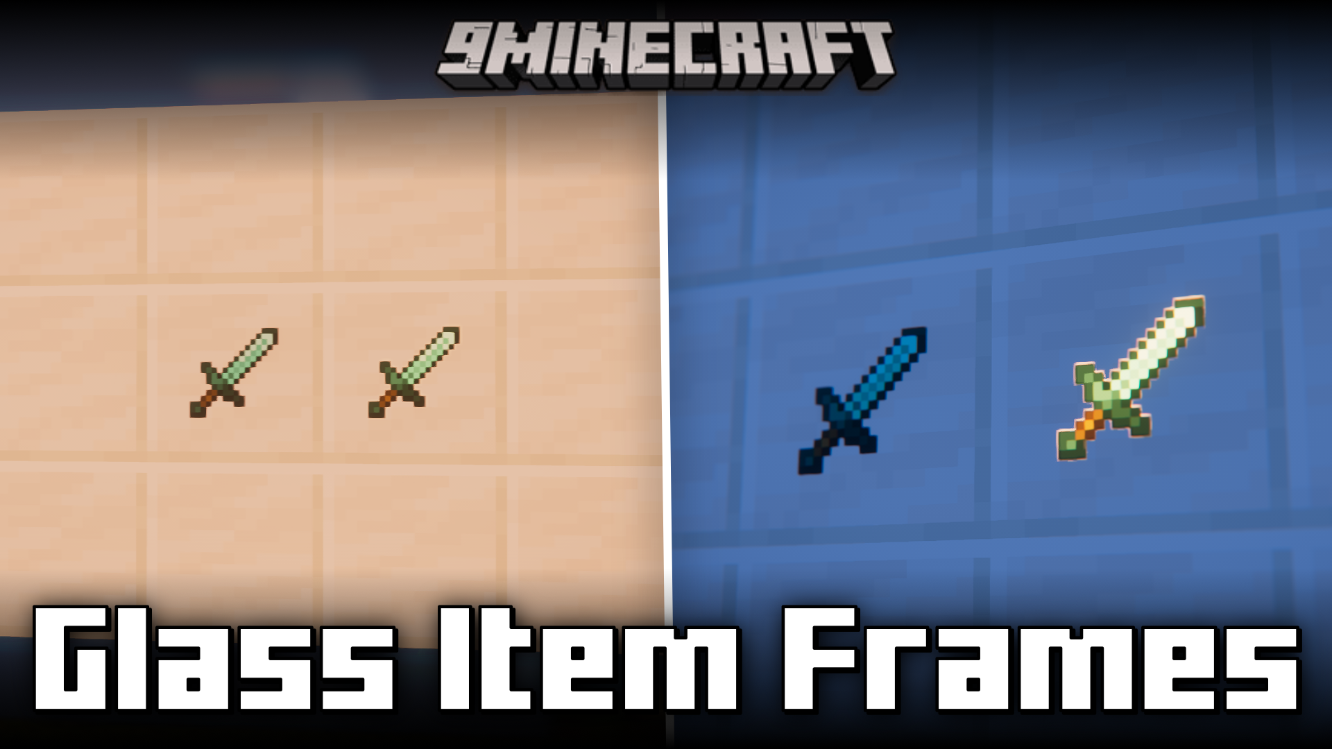 Glass Item Frames Mod (1.21.1, 1.21) - Invisible Glass Frames 1