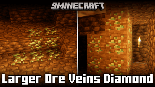 Larger Ore Veins: Diamond Mod (1.21.1, 1.20.1) – New Diamond Ore Generatio Thumbnail