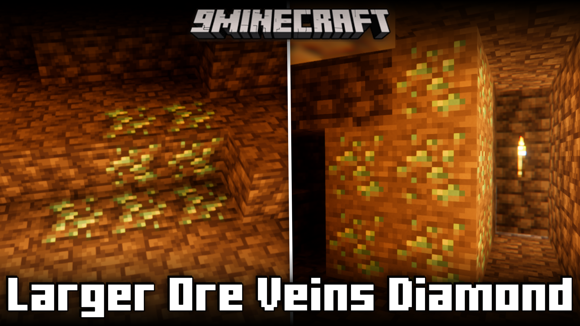 Larger Ore Veins: Diamond Mod (1.21.1, 1.20.1) - New Diamond Ore Generatio 1