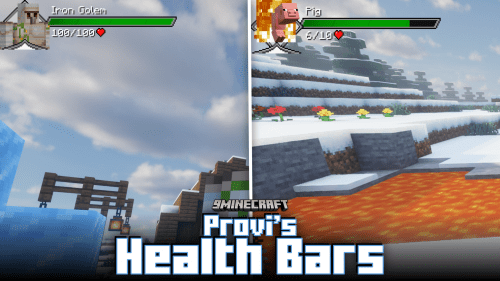 Provi’s Health Bars Mod (1.21.1, 1.20.1) – Health Bars & Damage Indicators Thumbnail