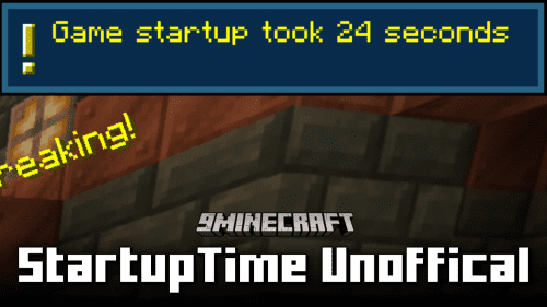 StartupTime Unofficial Mod (1.21.1, 1.21) – Shows Startup Time After Loading Thumbnail