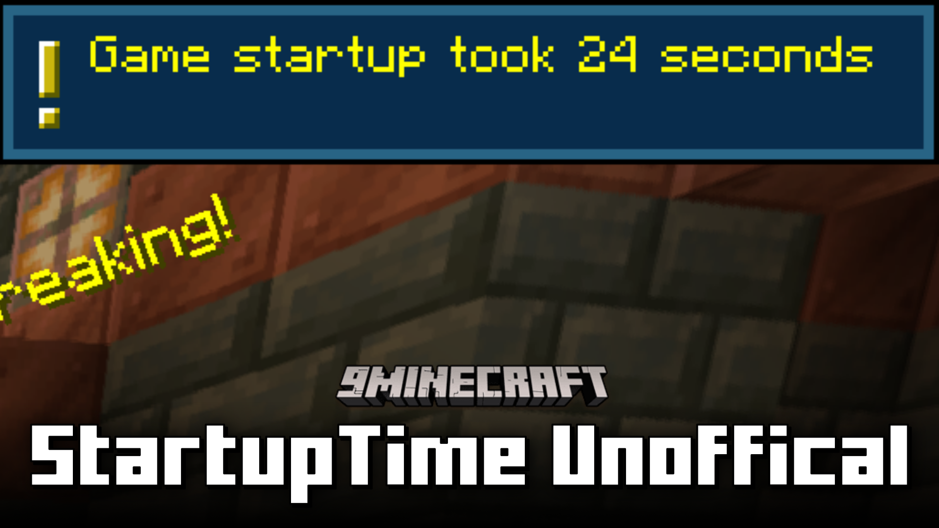 StartupTime Unofficial Mod (1.21.1, 1.21) - Shows Startup Time After Loading 1