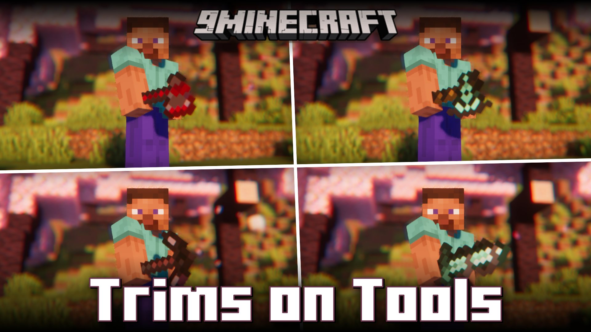 Trims On Tools Mod (1.21.1, 1.20.1) - Add Trims Onto Tools & Weapons 1