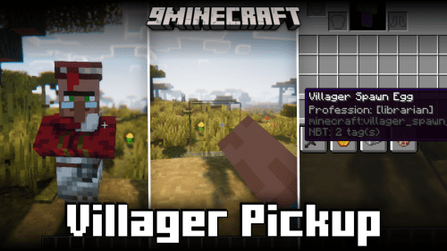 Villager Pickup Mod (1.21.1, 1.20.1) – Pick Up & Transport Villagers Thumbnail