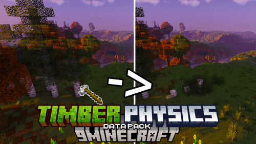 Timber Physics Data Pack (1.21.1, 1.21) – Immersive Tree-cutting Experience Thumbnail