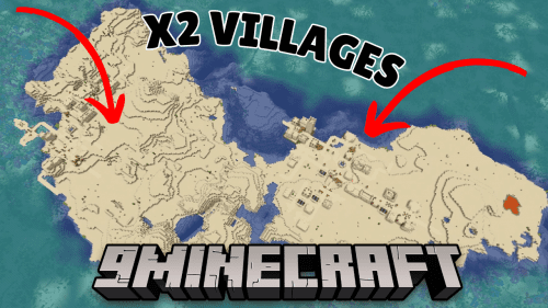 Top 5 Best New Island Village Seeds For Minecraft (1.21.3, 1.21.1) – Java/Bedrock Edition Thumbnail