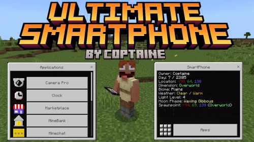 Ultimate Smartphone Addon (1.21) – MCPE/Bedrock Mod Thumbnail