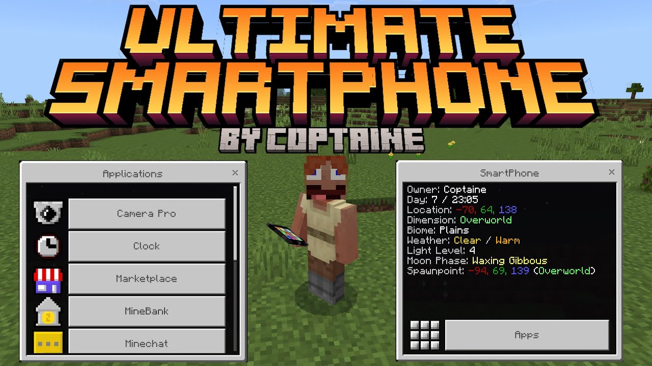 Ultimate Smartphone Addon (1.21) - MCPE/Bedrock Mod 1