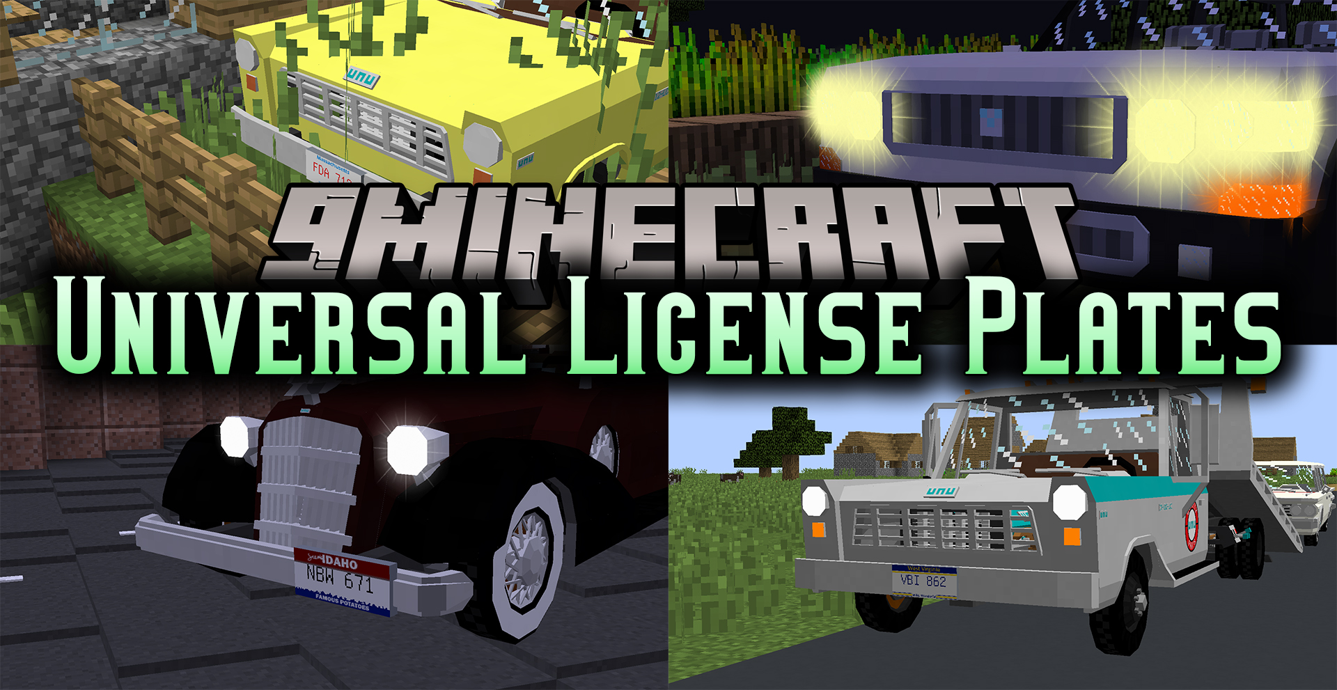 Universal License Plates Pack Mod (1.12.2) - Personality to Your Vehicle 1