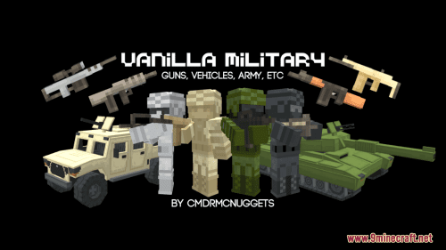 Vanilla Military Guns, Vehicles & Soldiers Resource Pack (1.21.1, 1.20.1) – Texture Pack Thumbnail