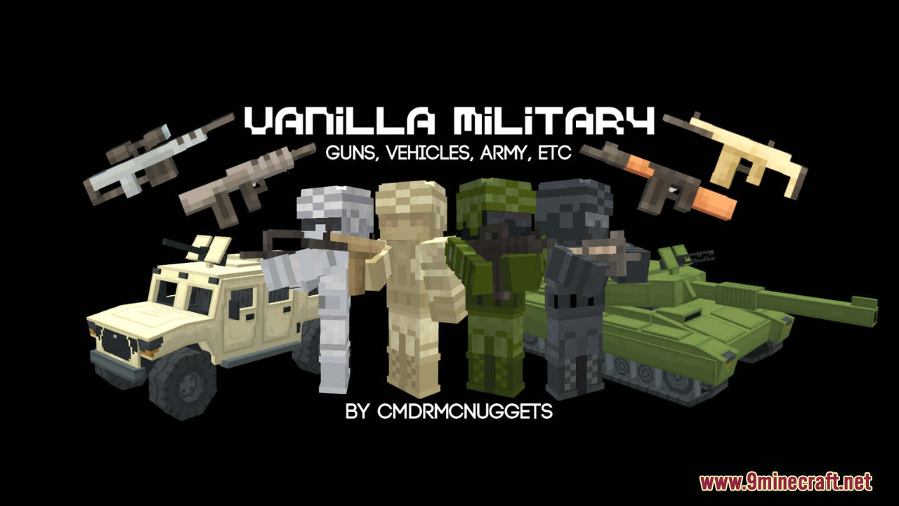 Vanilla Military Guns, Vehicles & Soldiers Resource Pack (1.21.1, 1.20.1) - Texture Pack 1