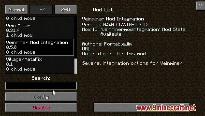 VeinMiner Integration Mod (1.10.2, 1.7.10) - Extra Things to Veinminer 2