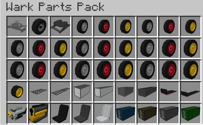 Wark Parts Pack Mod (1.16.5, 1.12.2) - Engines, Paint Jobs, Accessories 2