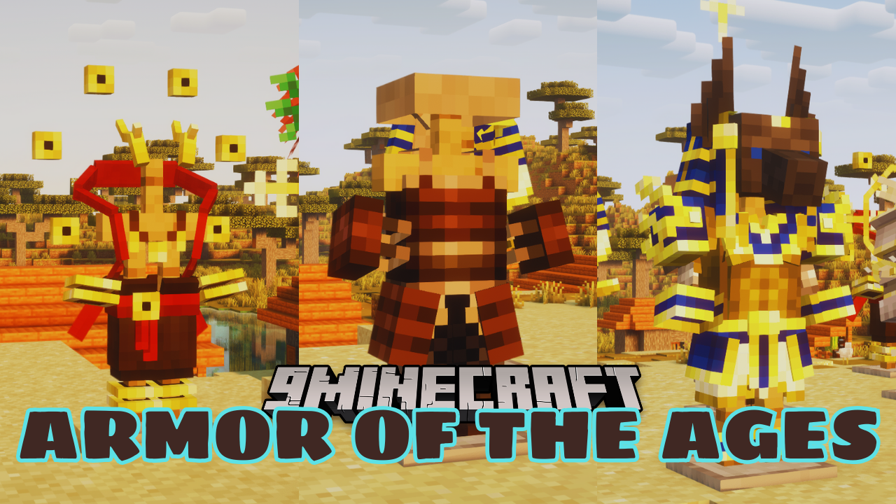 Armor of the Ages Mod (1.21, 1.20.1) - 3D Animated Armor Sets 1