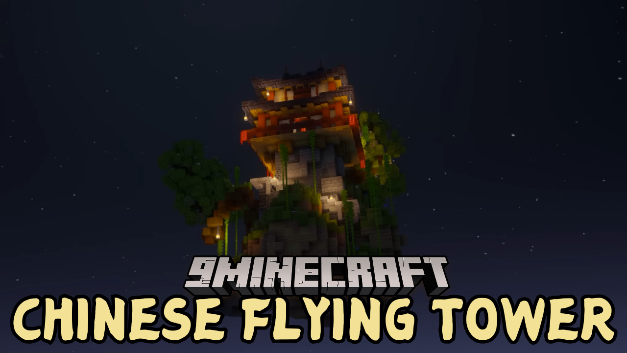 Chinese Flying Tower Mod (1.21.1, 1.20.1) - Floating Island 1