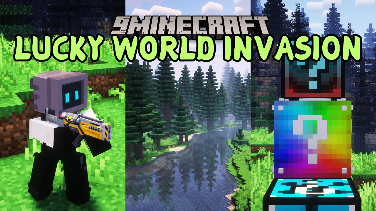 Lucky World Invasion Modpack (1.20.1) - Lucky Blocks in Many Different Forms 1