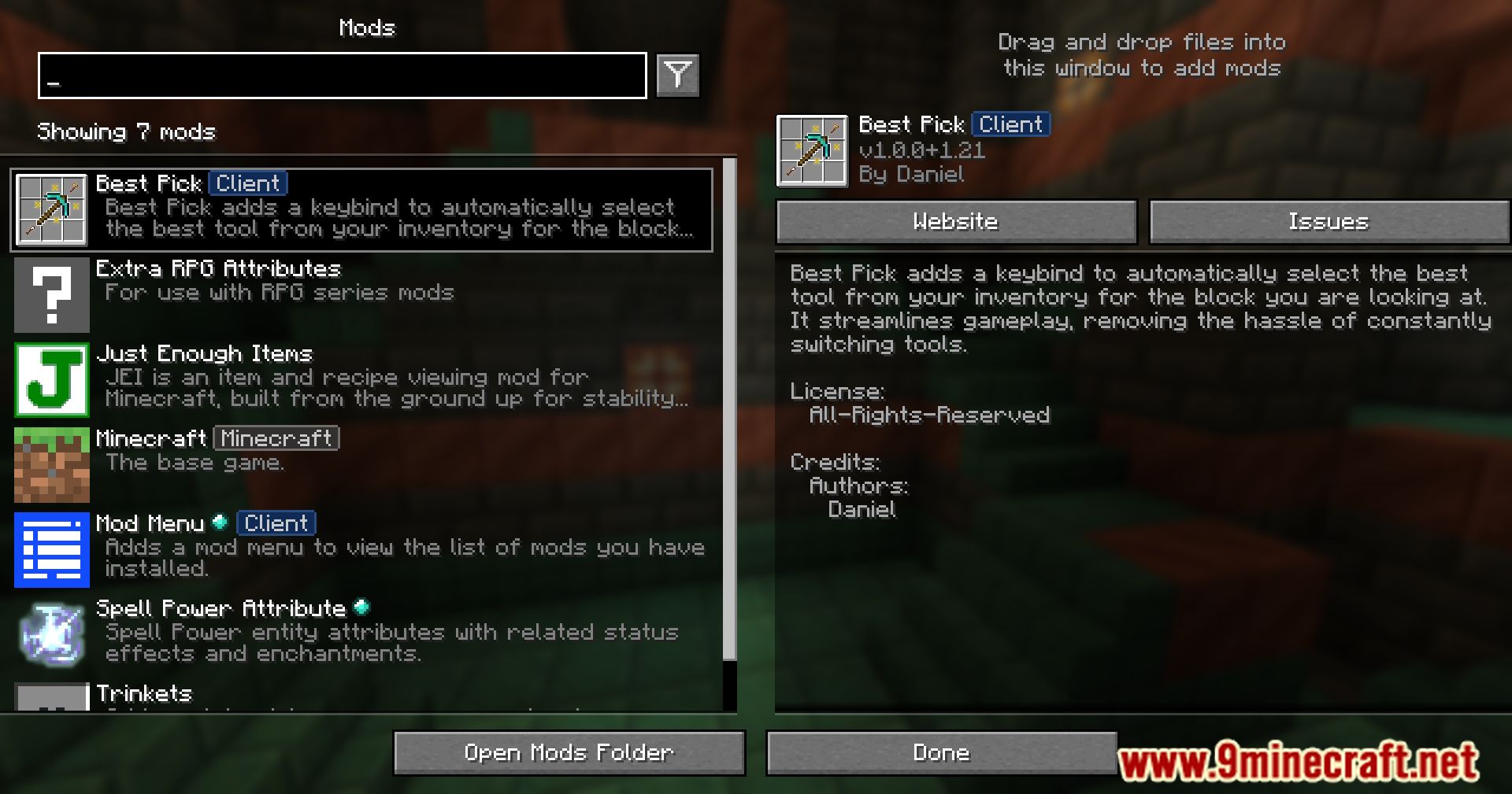 Best Pick Mod (1.21.1, 1.20.1) - Auto-Equip The Right Tool 2