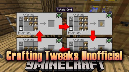 Crafting Tweaks Unofficial Mod (1.12.2) – Rotate, Balance, Clear The Crafting Matrix Thumbnail