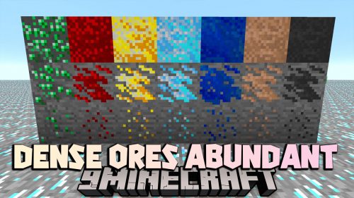 Dense Ores Abundant Mod (1.20.1, 1.19.2) – Ores That Drop More Materials Thumbnail