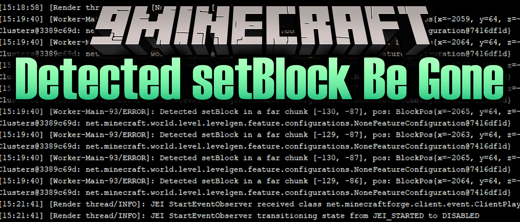 Detected setBlock Be Gone Mod (1.20.1, 1.19.2) - Suppress Spam Message 1