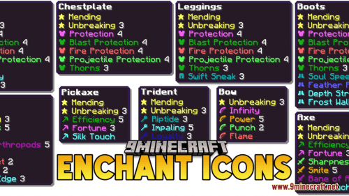 Enchant Icons Resource Pack (1.21.3, 1.20.1) – Texture Pack Thumbnail