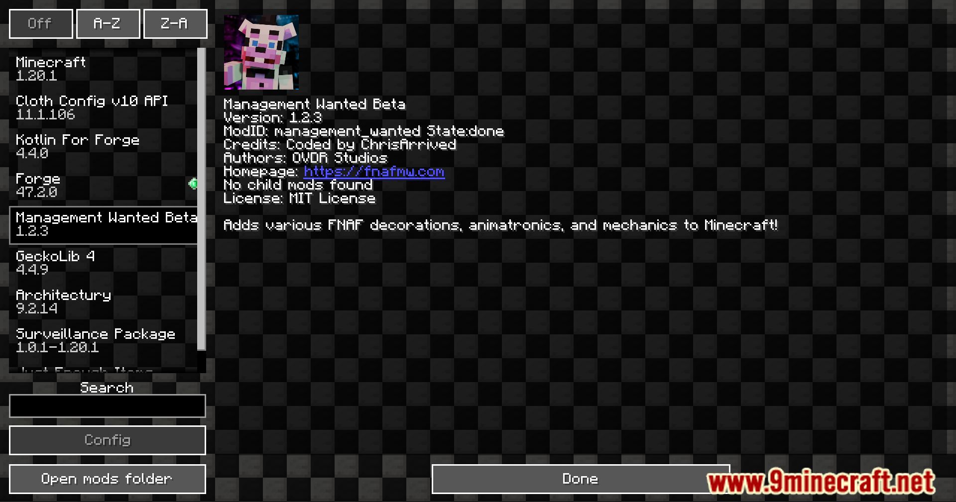 FNAF Management Wanted Mod (1.20.4, 1.20.1) - Create Your Own FNAF World 2