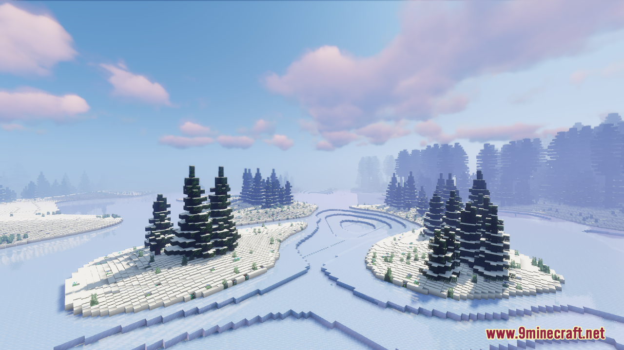 Frozen Rivers Map (1.21.1, 1.20.1) - A Winter Wonderland 2