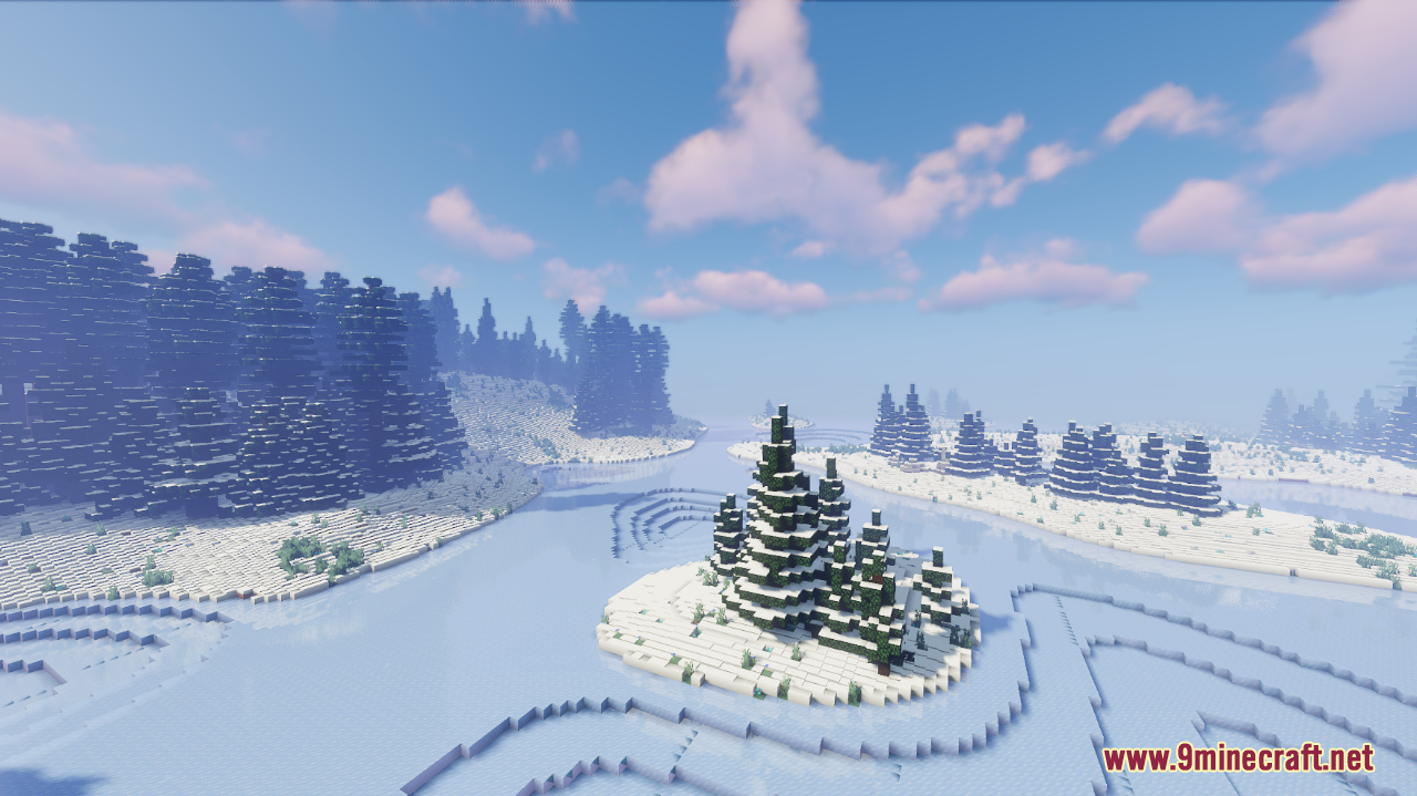 Frozen Rivers Map (1.21.1, 1.20.1) - A Winter Wonderland 5