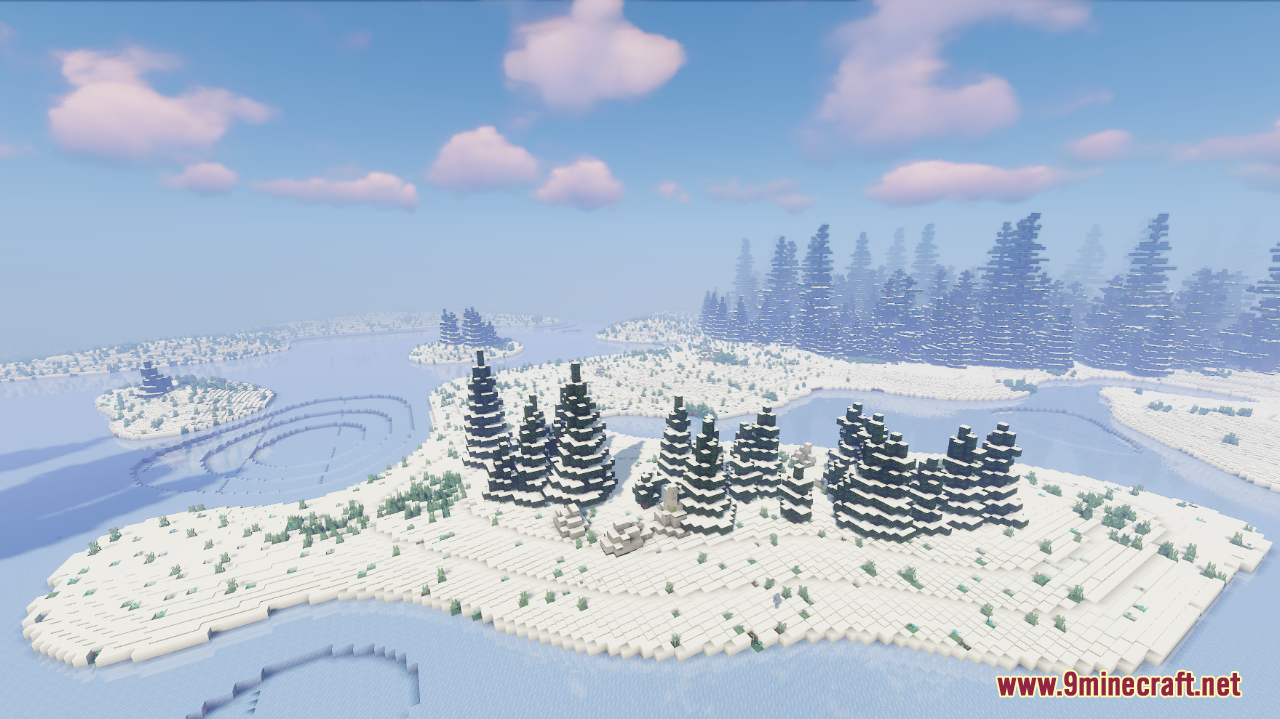 Frozen Rivers Map (1.21.1, 1.20.1) - A Winter Wonderland 6