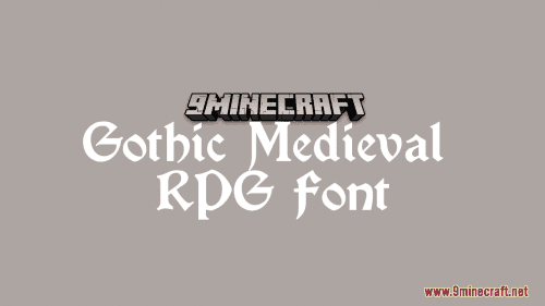 Gothic Medieval RPG Font Resource Pack (1.21.1, 1.20.1) – Texture Pack Thumbnail